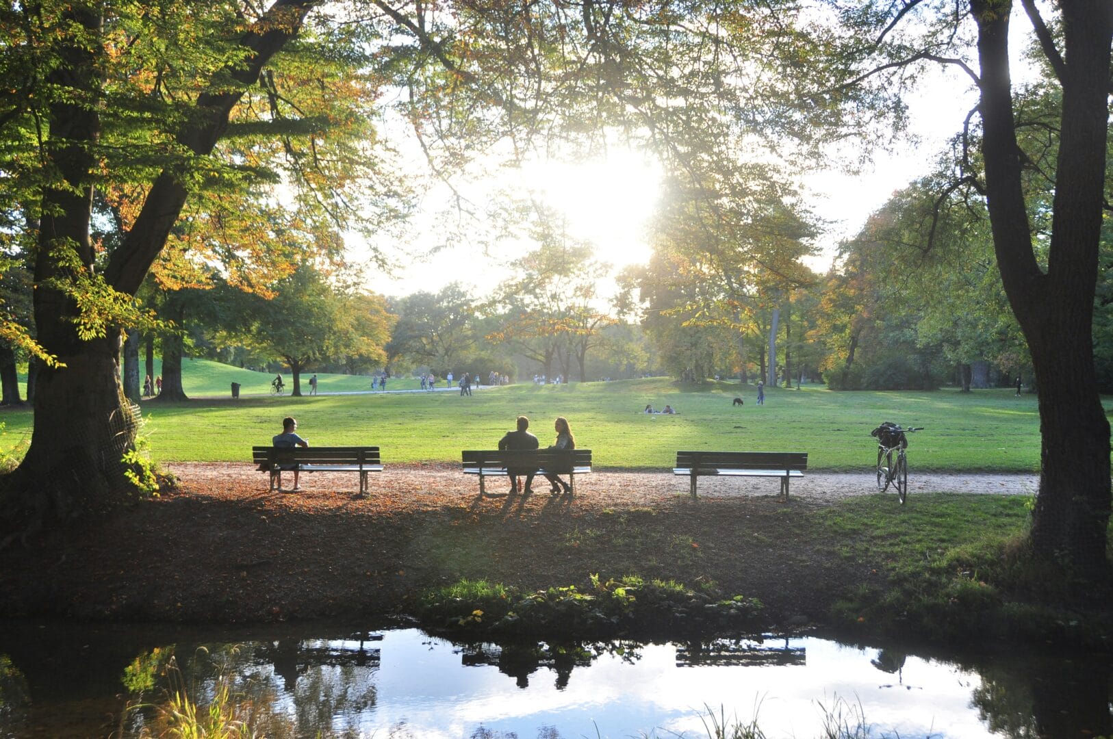 The Englischer Garten park in Munich