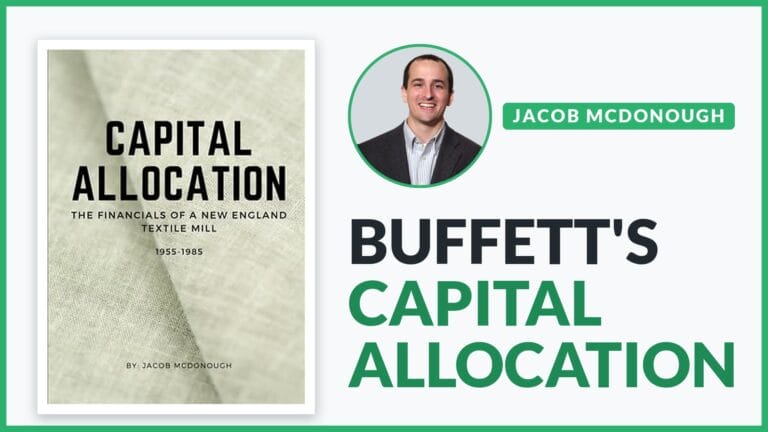 Jacob McDonough and his book Capital Allocation: Buffett's capital allocation