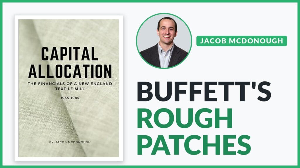 Jacob McDonough with his book Capital Allocation: Buffett's rough patches