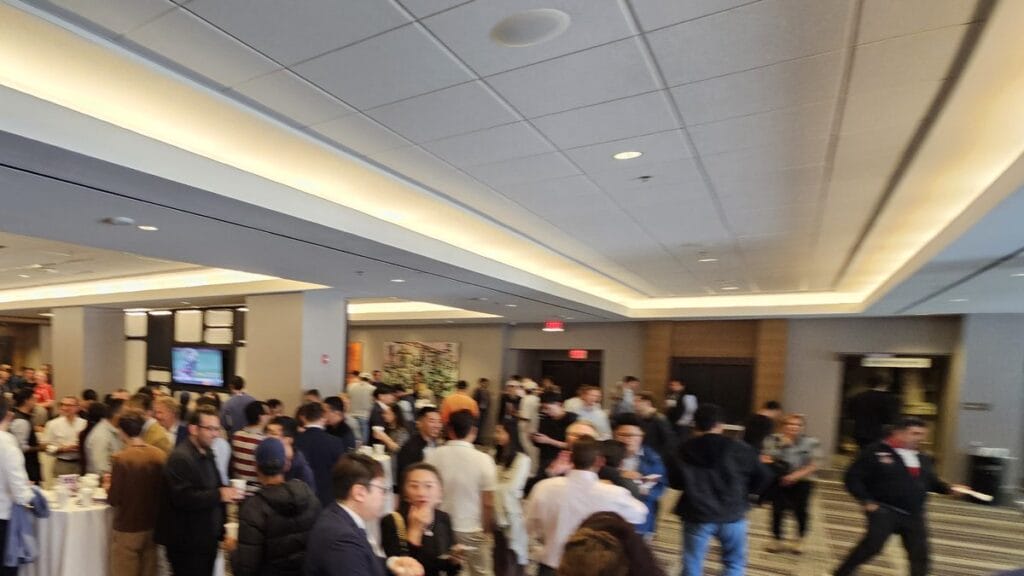 Crowded foyer at the Markel Omaha Brunch 2025